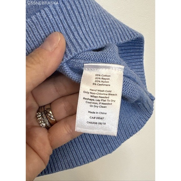 Talbots Blue Very Pretty Fair Isle Yoke Sweater - Size XL - Picture 6 of 7